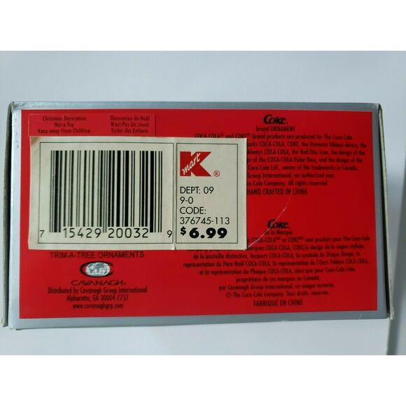 2000 Coca-Cola Christmas Ornament Trim A Tree Collection Polar Bear Cavanagh U72 - Picture 5 of 5